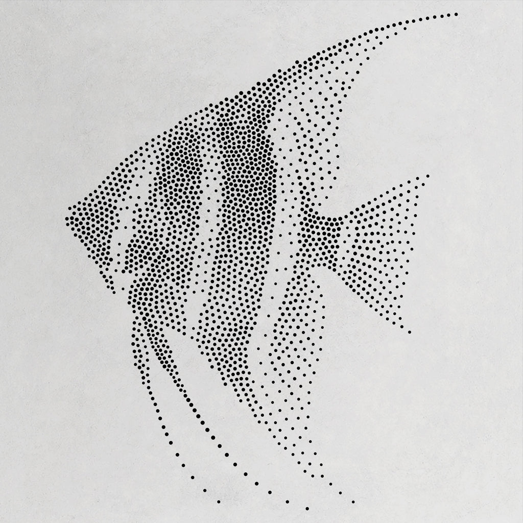 Angelfish Fish reusable Mylar stencil