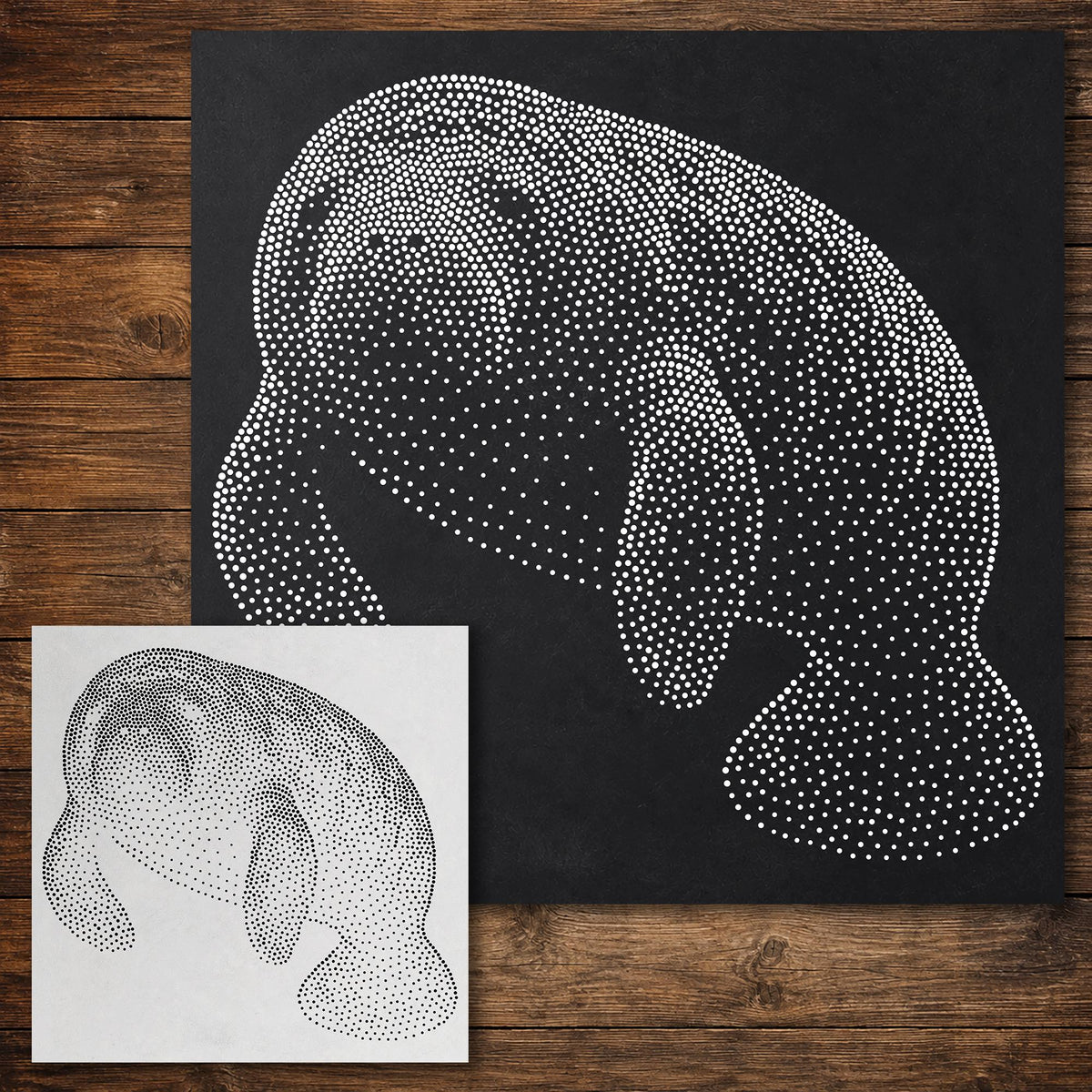 Manatee reusable Mylar stencil