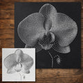 Orchid Flower reusable Mylar stencil