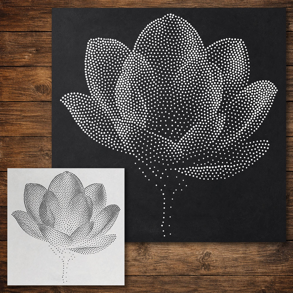 Magnolia Flower reusable Mylar stencil