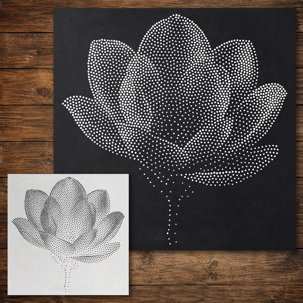 Magnolia Flower reusable Mylar stencil