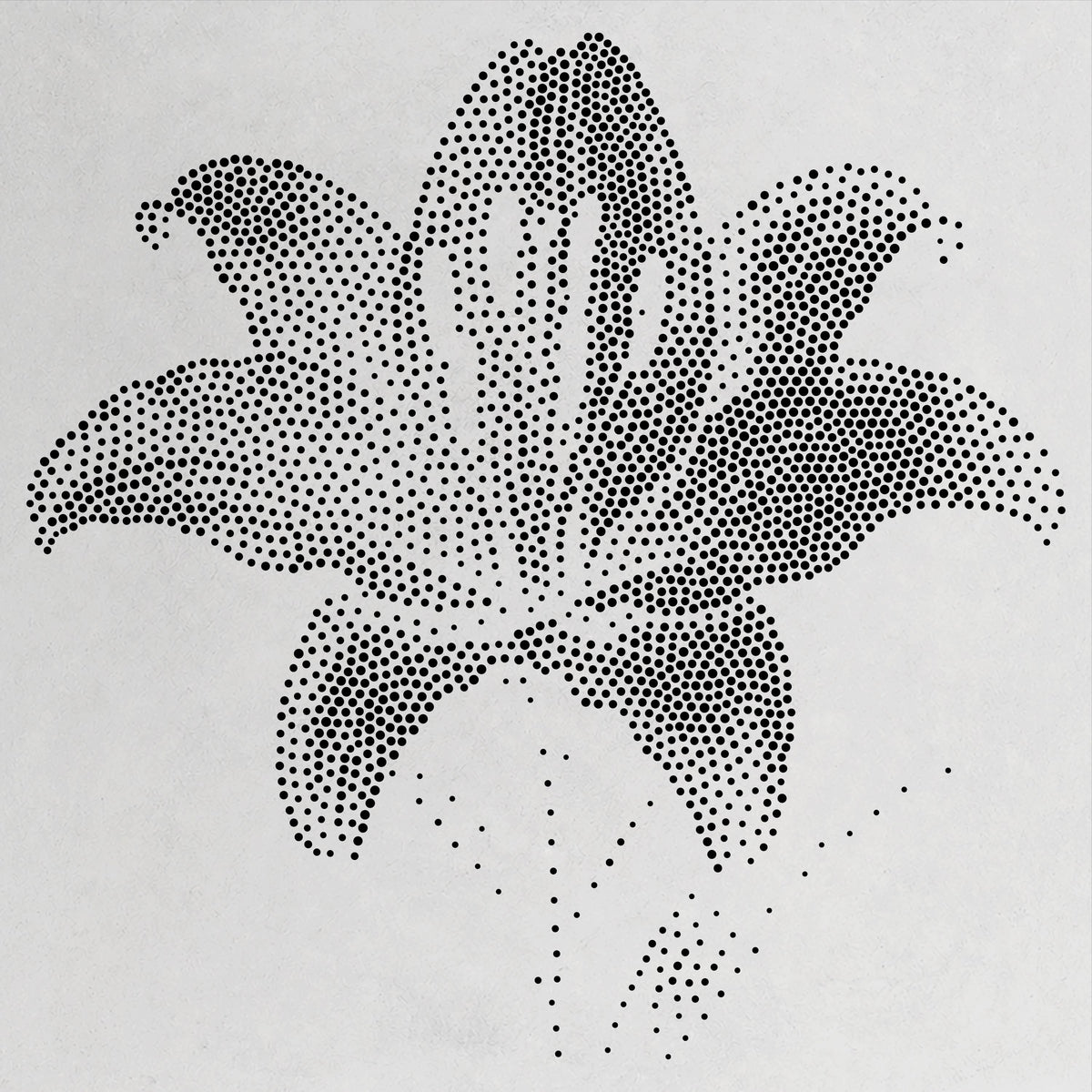 Lily Flower reusable Mylar stencil