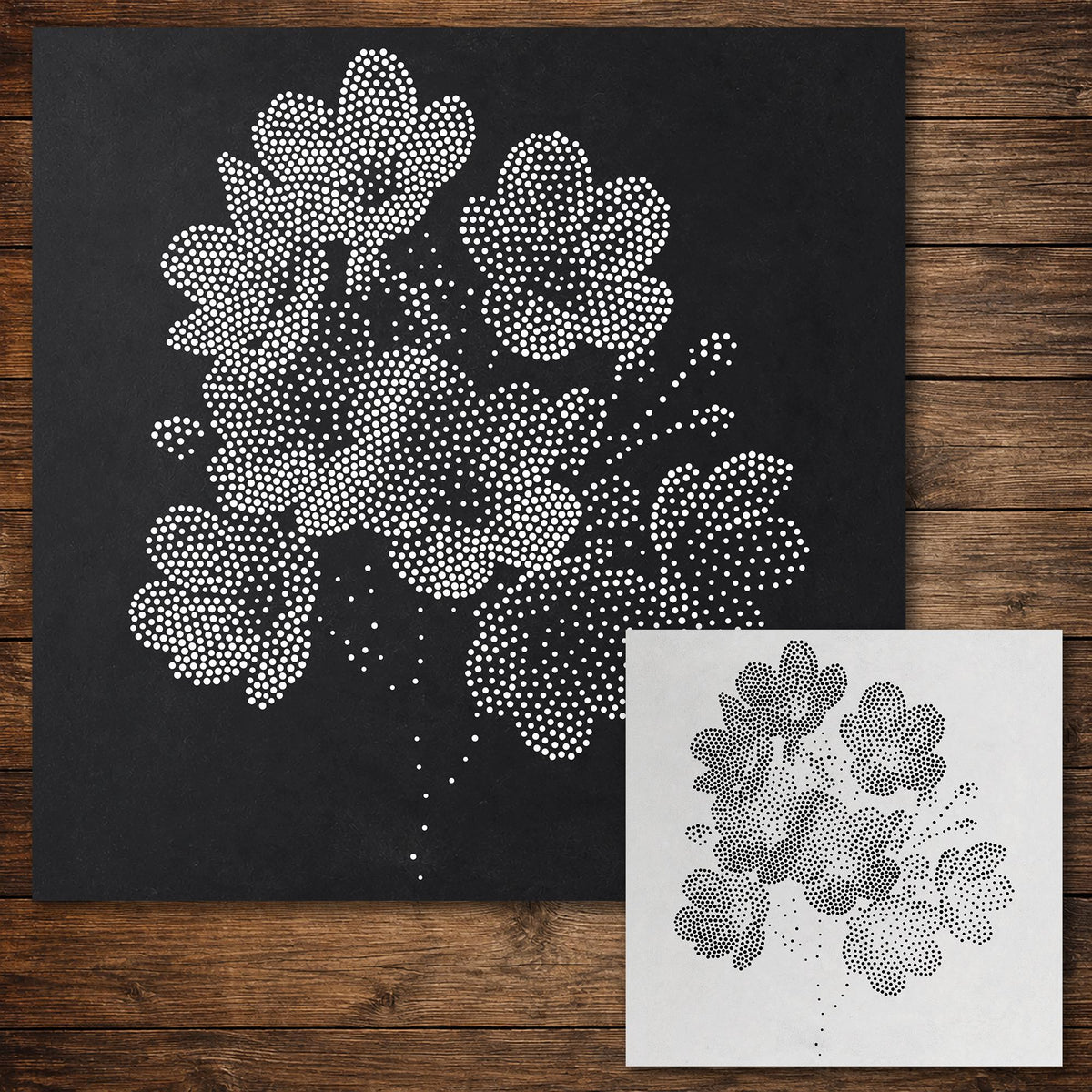 Cherry Blossom reusable Mylar stencil