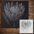 Protea Flower reusable Mylar stencil