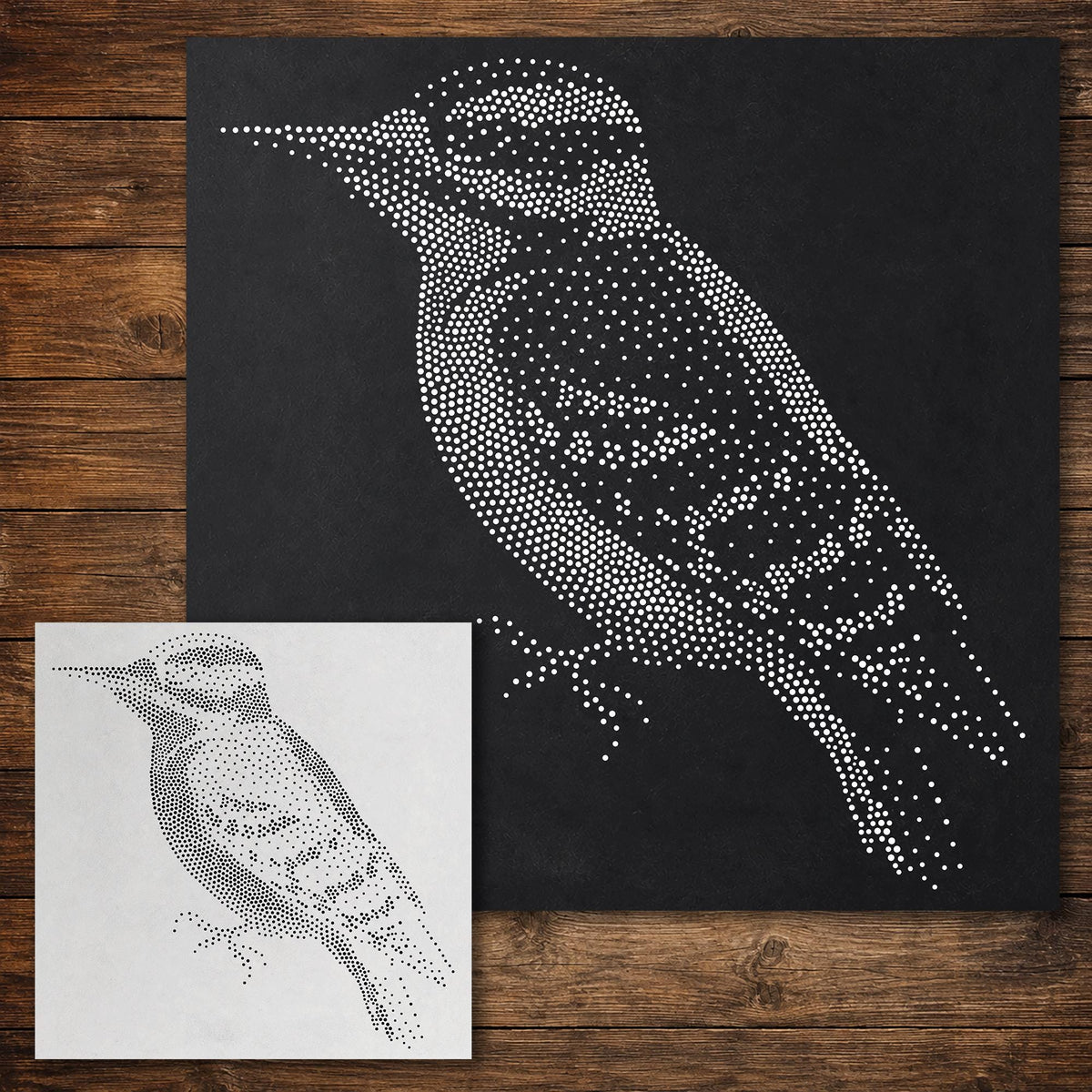 Woodpecker Bird reusable Mylar stencil