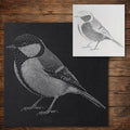 Great Tit Bird reusable Mylar stencil