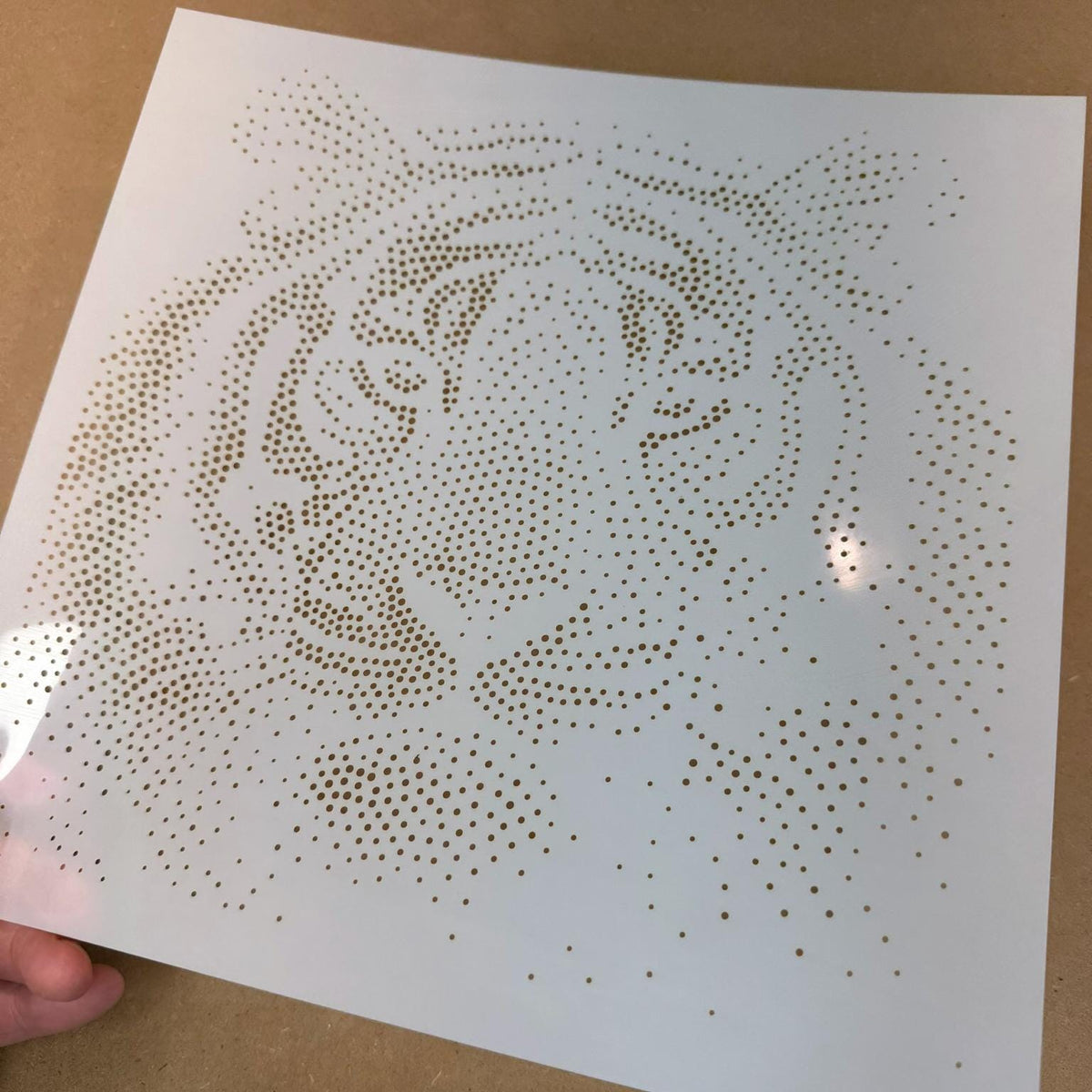 Realistic Tiger reusable Mylar stencil