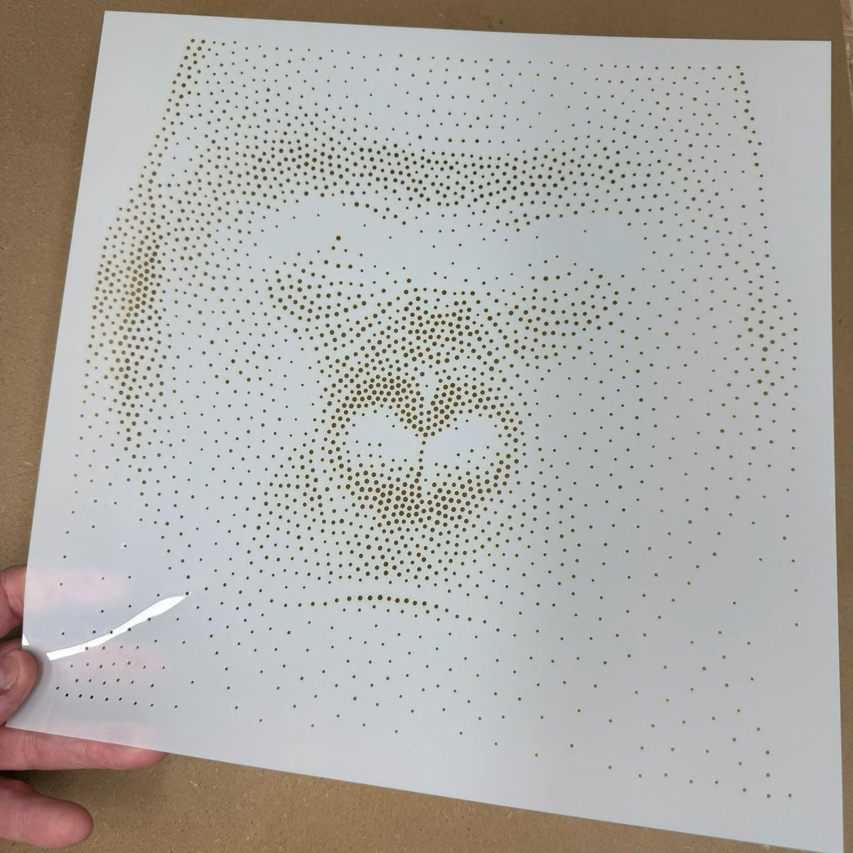Gorilla Face reusable Mylar stencil