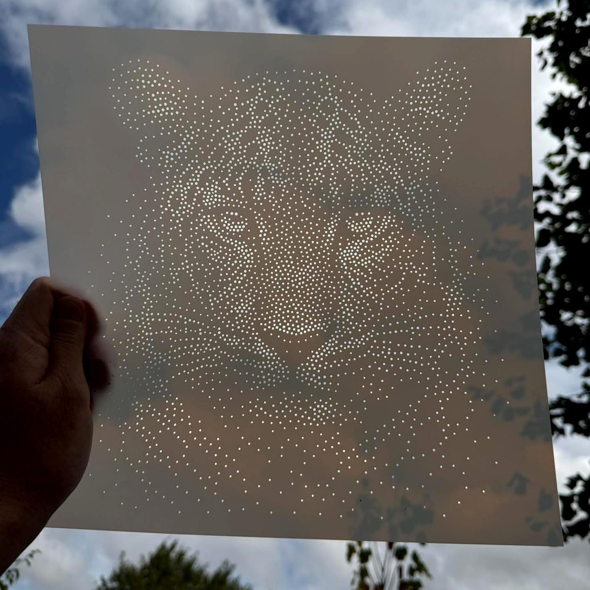 Leopard reusable Mylar stencil