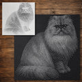 Persian Cat reusable Mylar stencil