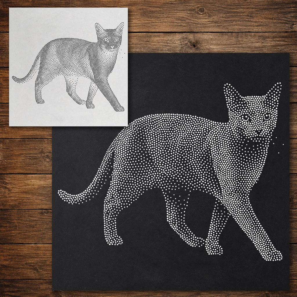 Russian Blue Cat reusable Mylar stencil