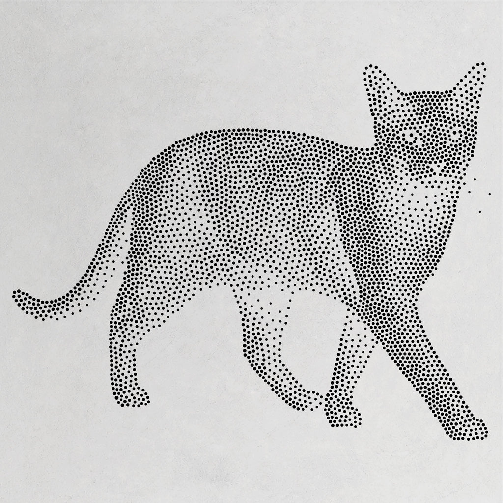 Russian Blue Cat reusable Mylar stencil