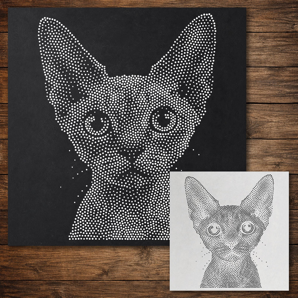 Devon Rex Cat reusable Mylar stencil