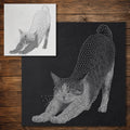 Cat Stretching reusable Mylar stencil