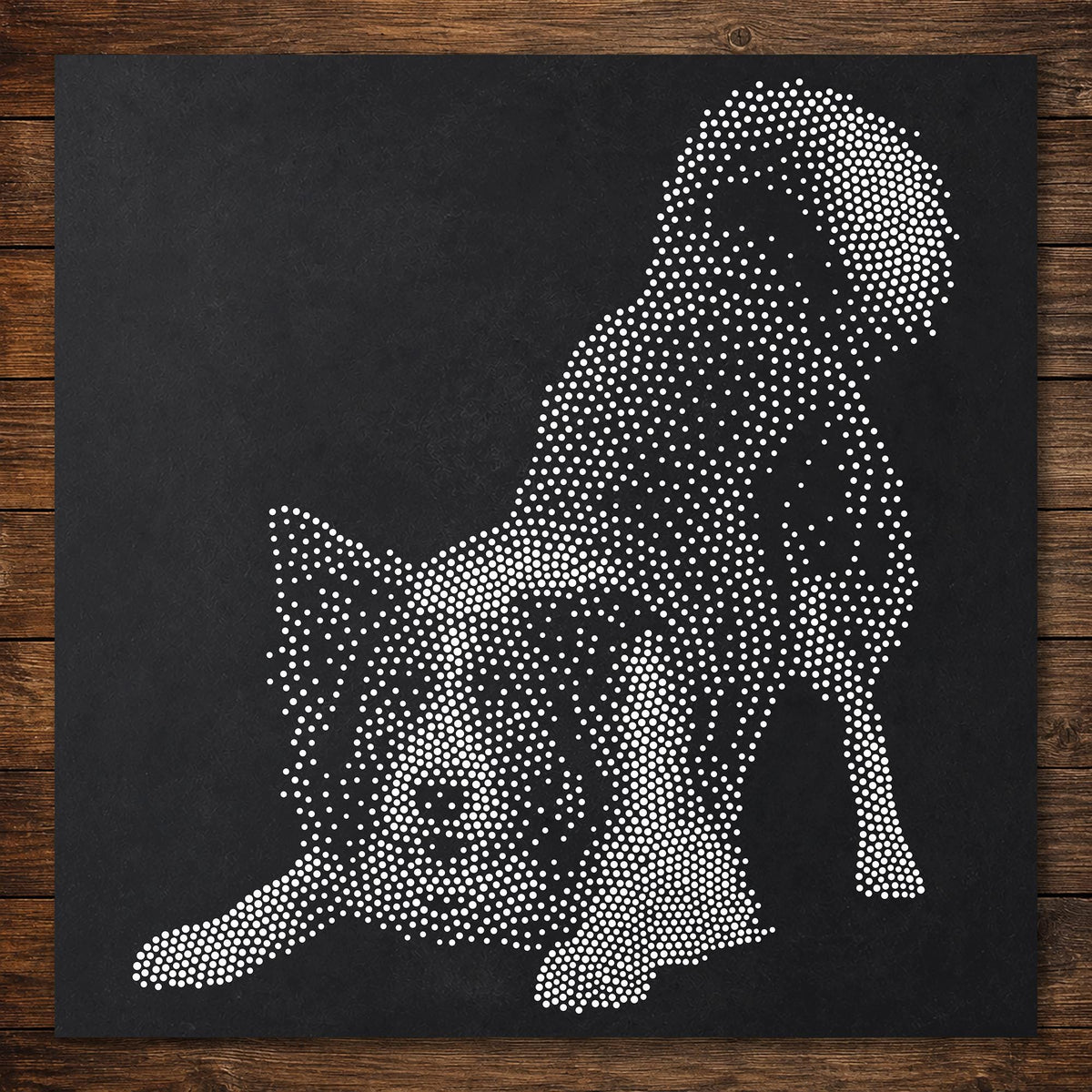 Border Collie Dog Playing reusable Mylar stencil