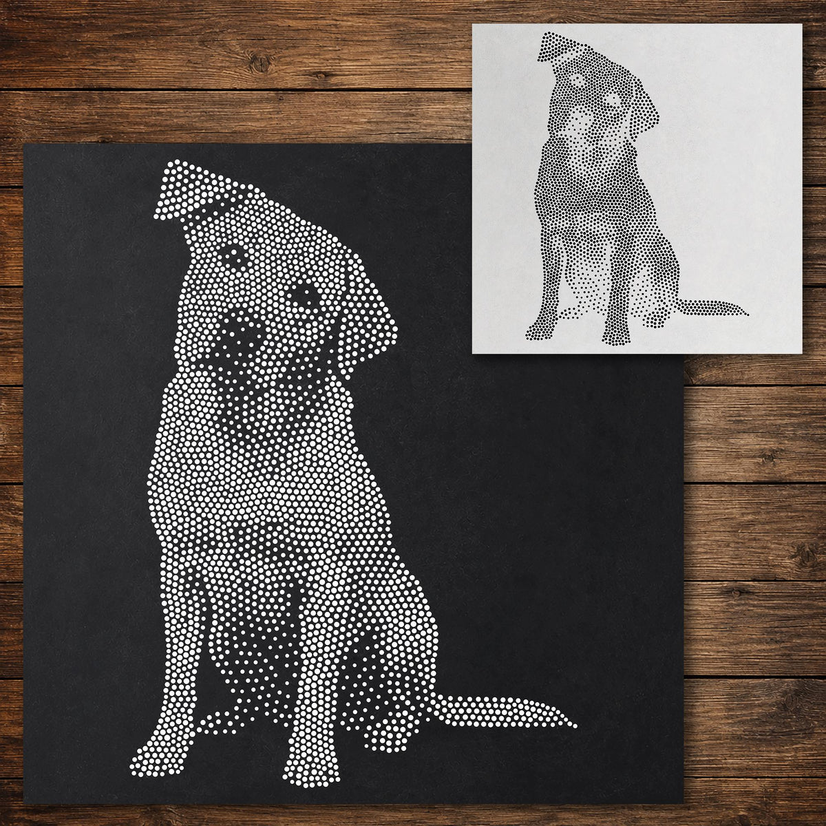 Labrador Retriever Alert Dog reusable Mylar stencil
