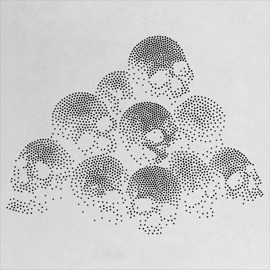 Pile of Human Skulls reusable Mylar stencil