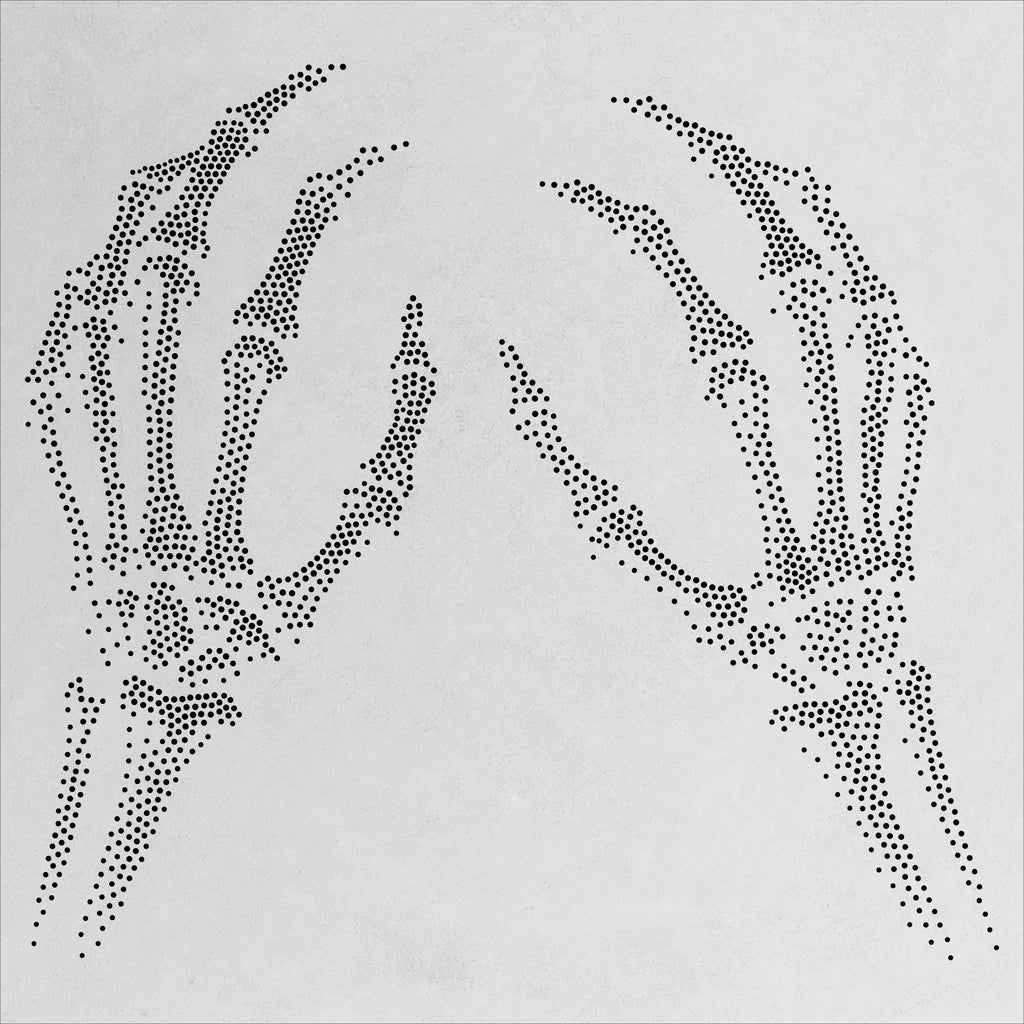 Skeleton Hands reusable Mylar stencil