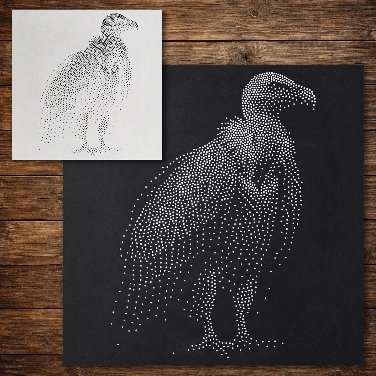 Vulture Bird reusable Mylar stencil