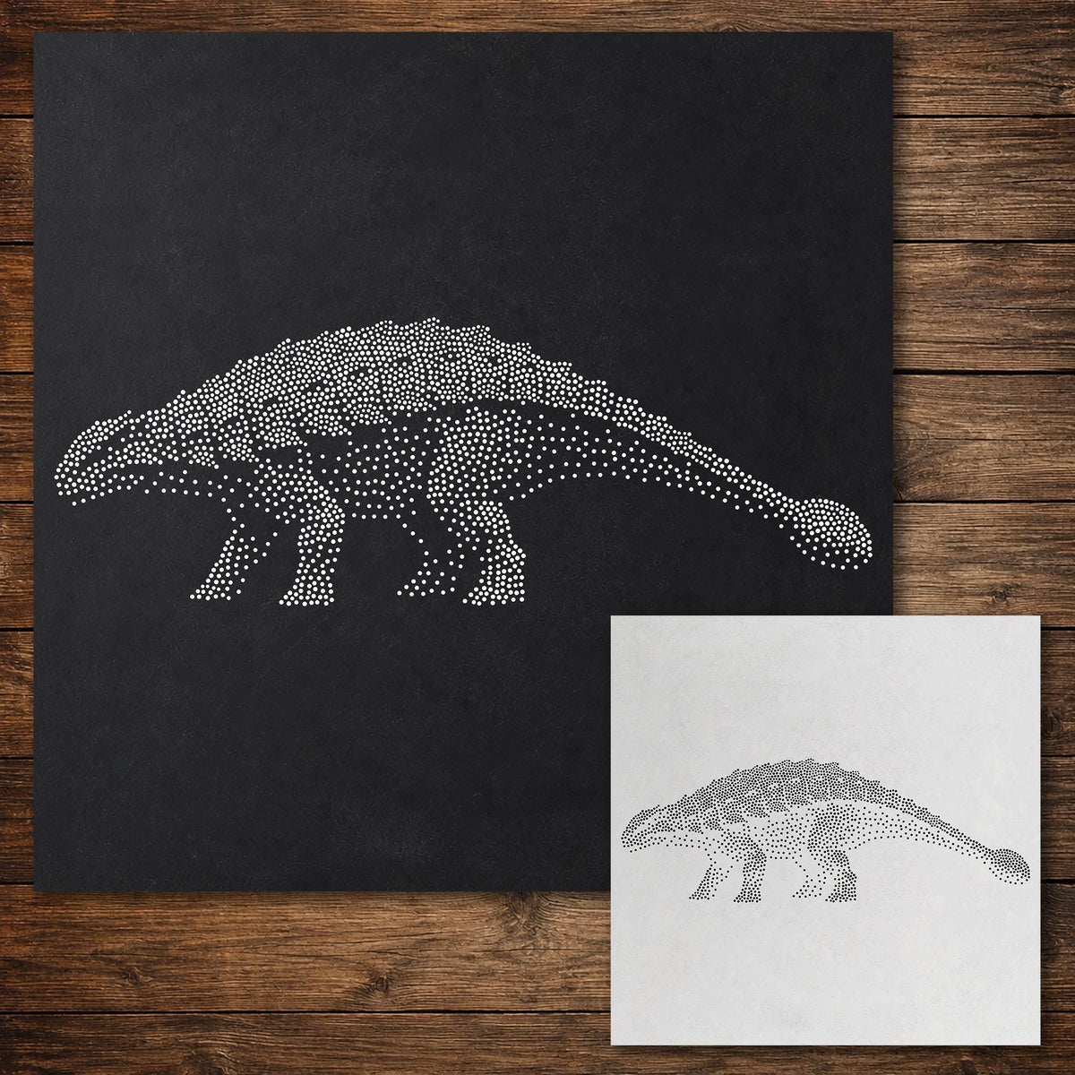 Ankylosaurus Dinosaur reusable Mylar stencil