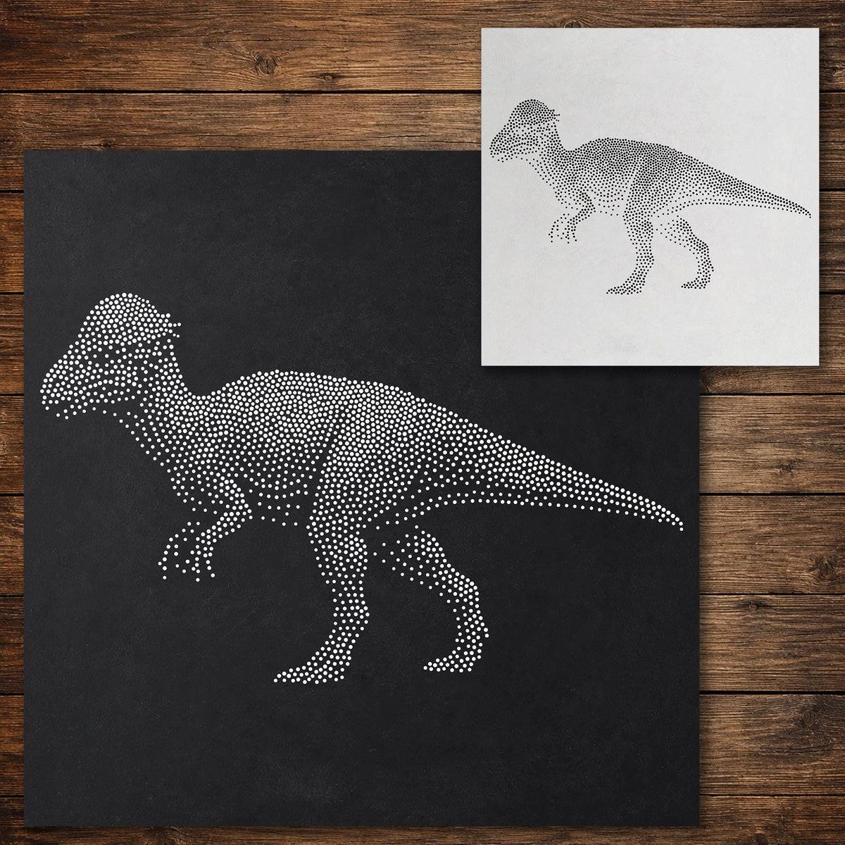 Pachycephalosaurus Dinosaur reusable Mylar stencil