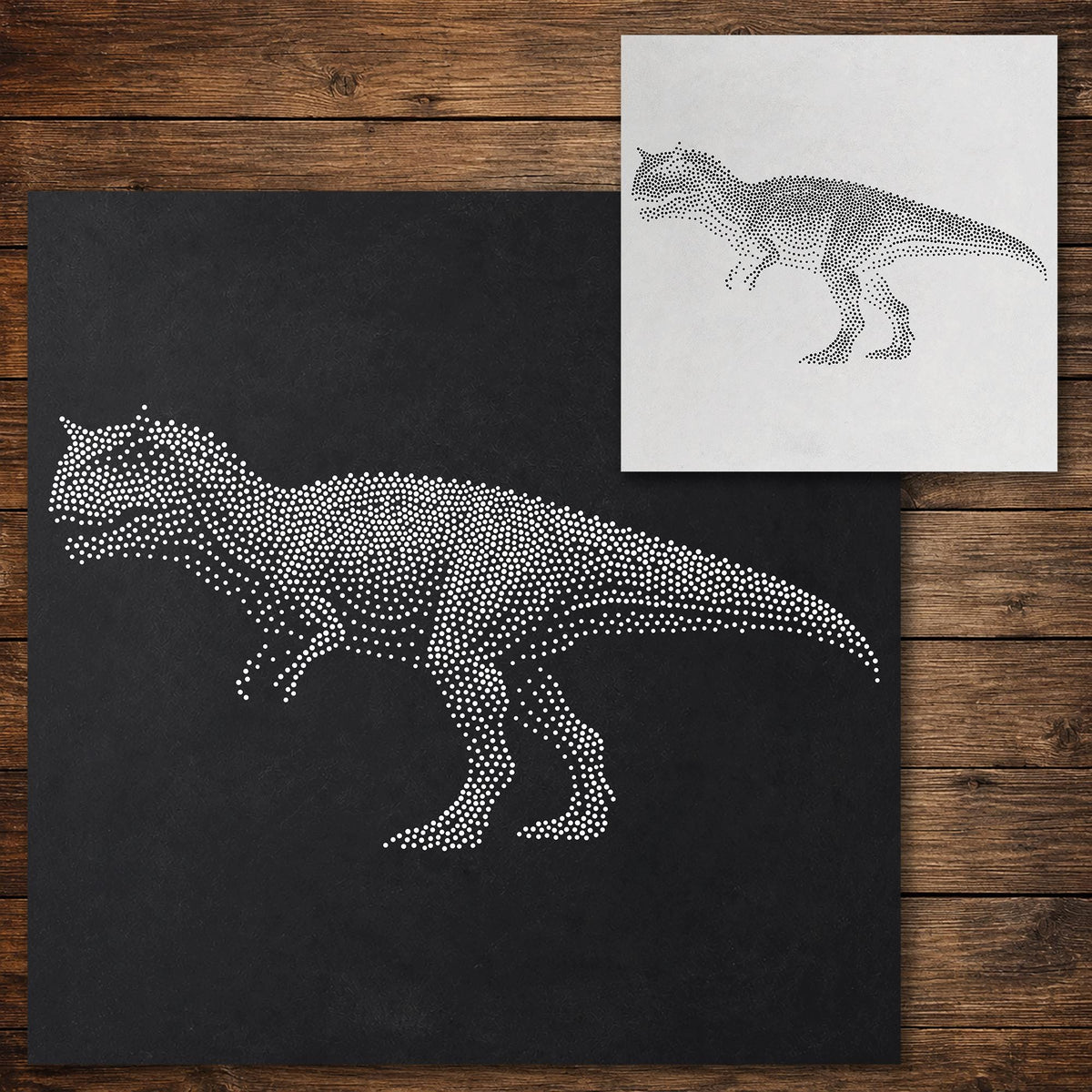 Carnotaurus Dinosaur reusable Mylar stencil