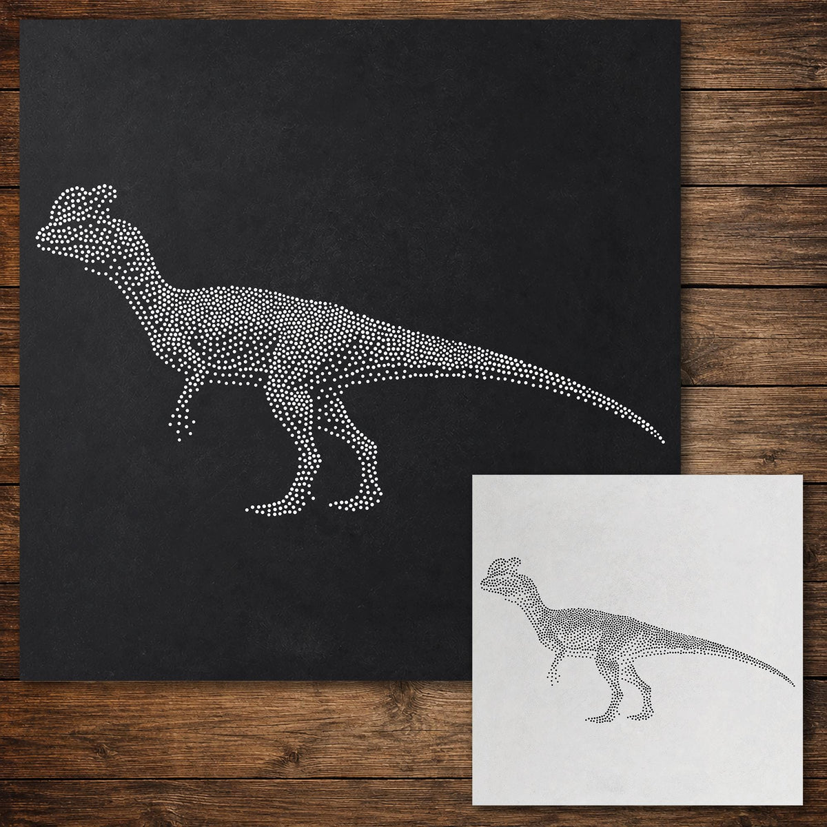 Dilophosaurus Dinosaur reusable Mylar stencil