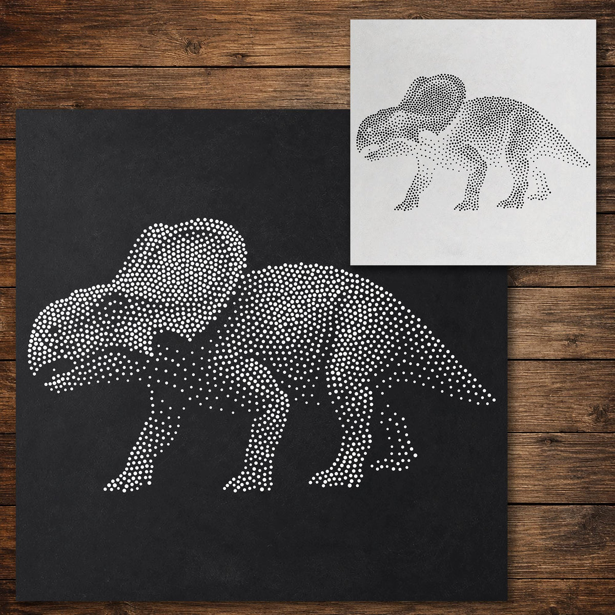 Protoceratops Dinosaur reusable Mylar stencil