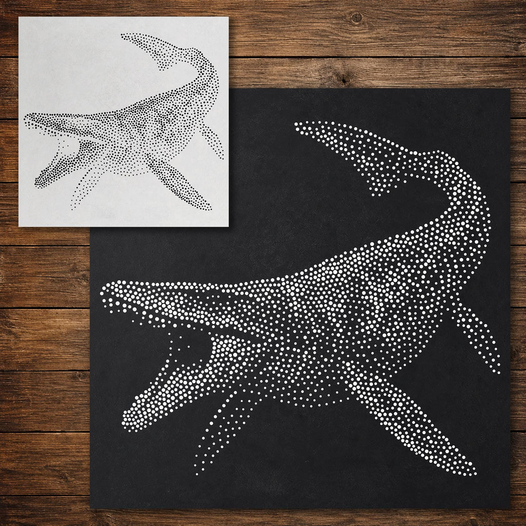 Mosasaurus Dinosaur reusable Mylar stencil