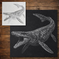 Mosasaurus Dinosaur reusable Mylar stencil