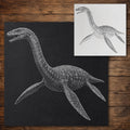 Plesiosaurus Dinosaur reusable Mylar stencil