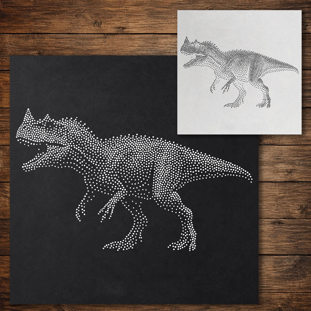 Ceratosaurus Dinosaur reusable Mylar stencil