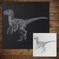 Utahraptor Dinosaur reusable Mylar stencil