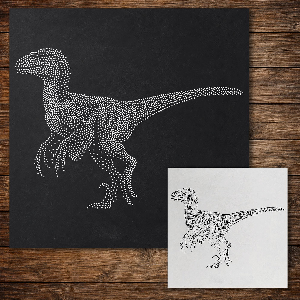 Utahraptor Dinosaur reusable Mylar stencil