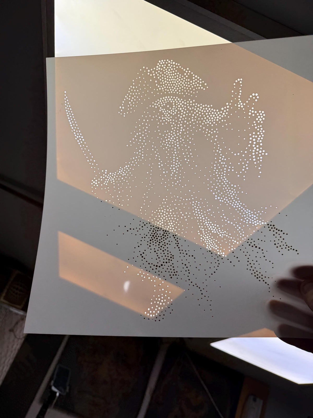 Undead Pirate Ghost Stipple Art Halloween reusable Mylar stencil