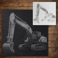 Excavator Digger reusable Mylar stencil