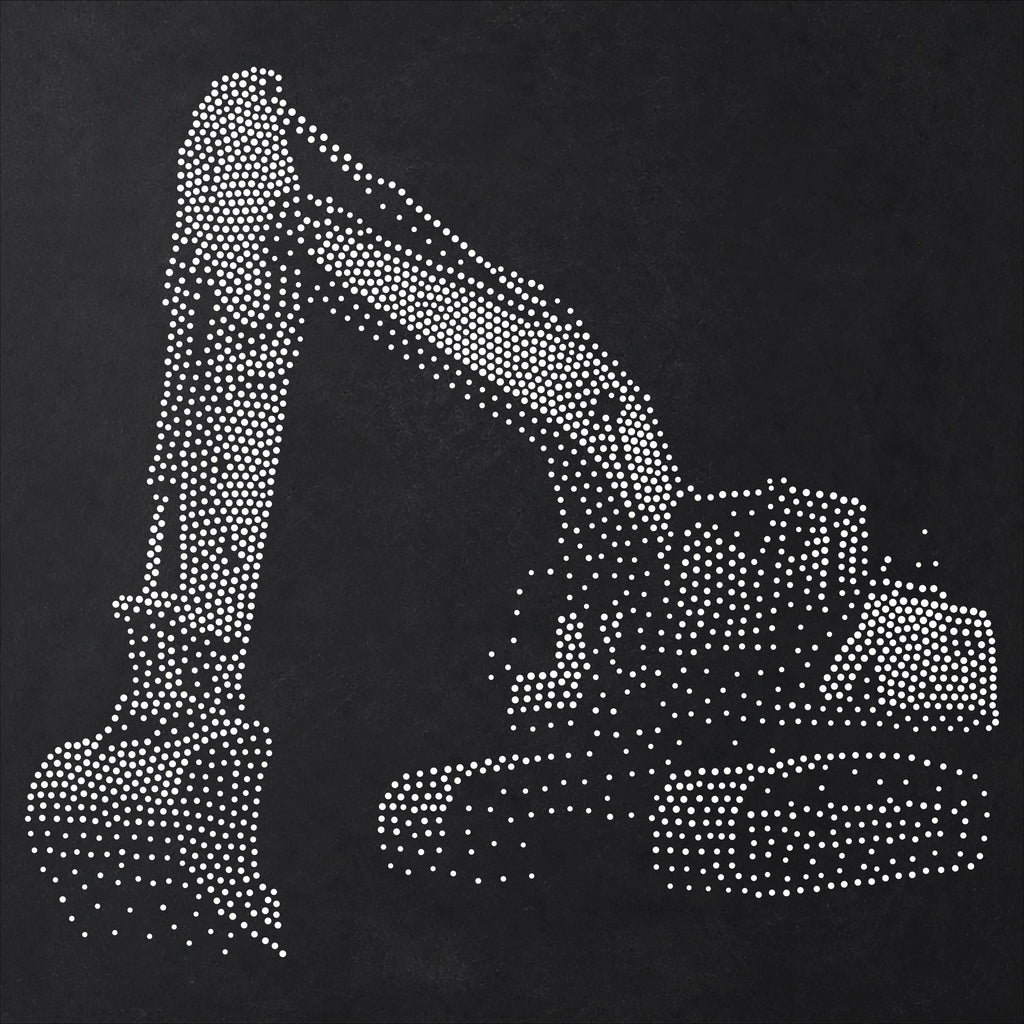 Excavator Digger reusable Mylar stencil