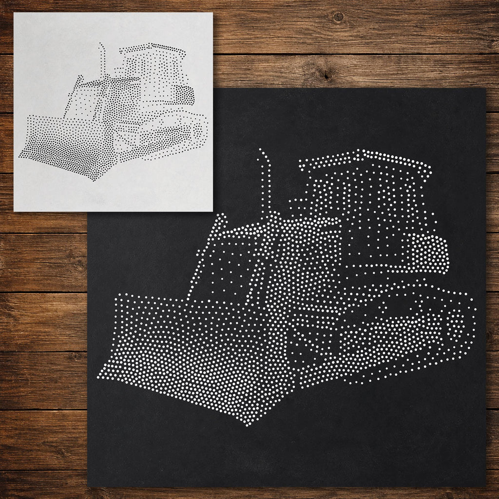 Bulldozer reusable Mylar stencil