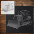 Bulldozer reusable Mylar stencil