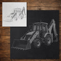 Backhoe Loader reusable Mylar stencil