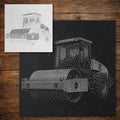 Road Roller reusable Mylar stencil