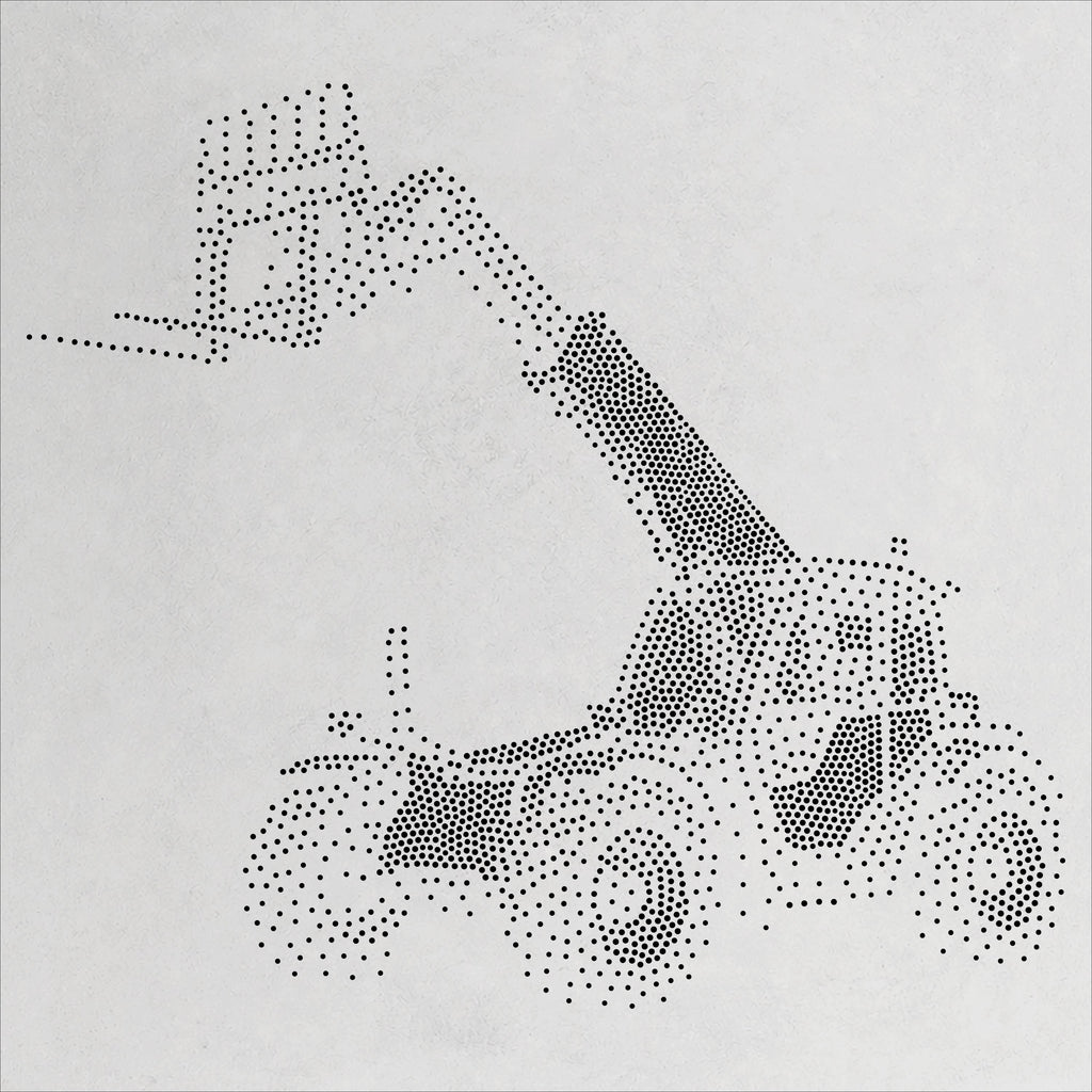 Telehandler reusable Mylar stencil