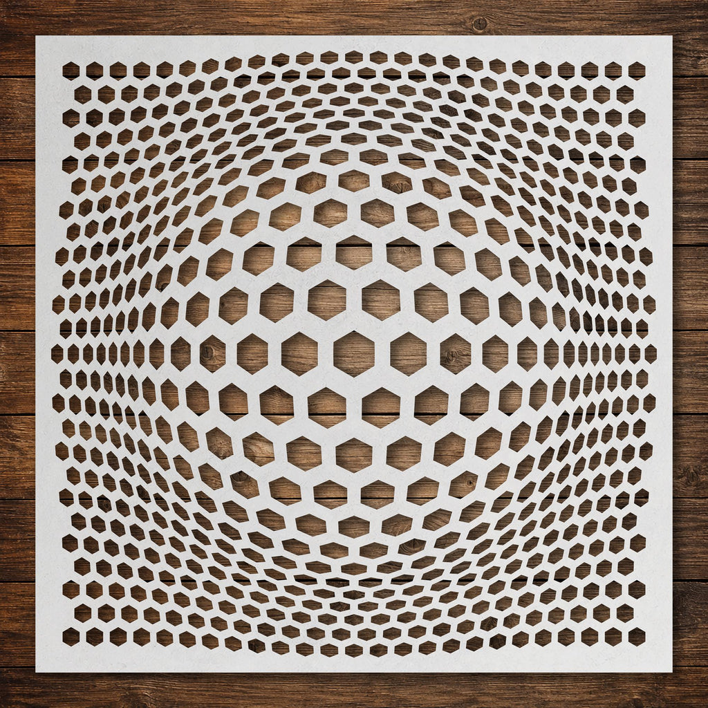 Geometric Grid #4 reusable Mylar stencil