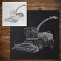 Forage Harvester reusable Mylar stencil