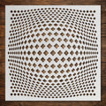 Geometric Grid #5 reusable Mylar stencil