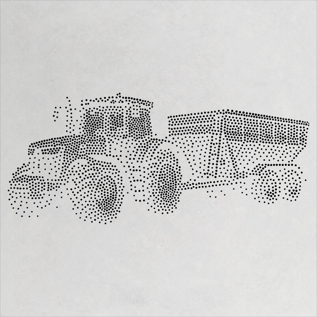 Tractor and Trailer reusable Mylar stencil