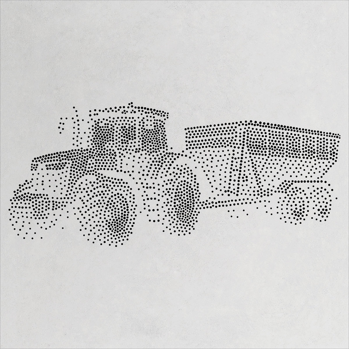 Tractor and Trailer reusable Mylar stencil