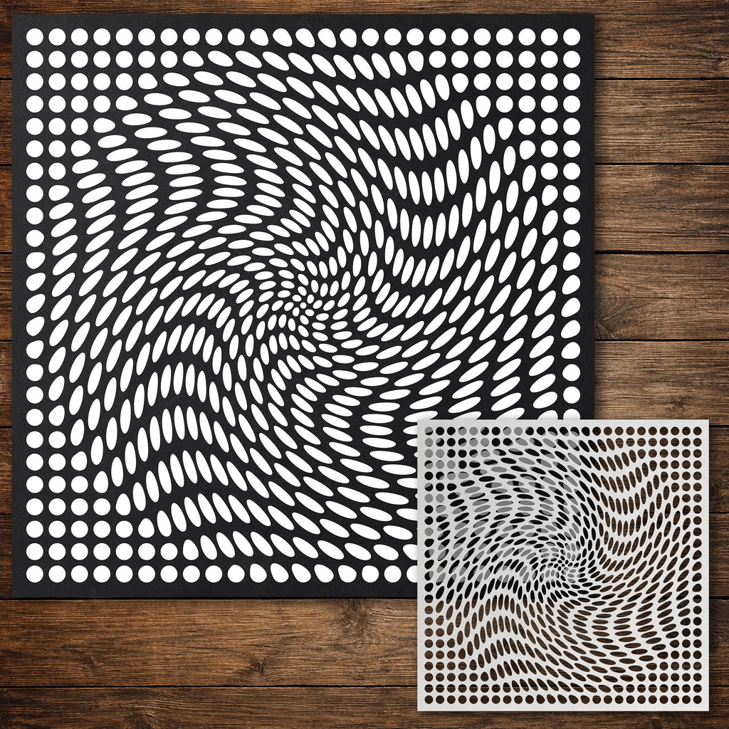 Geometric Grid #7 reusable Mylar stencil