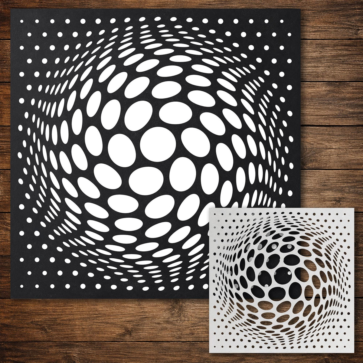 Geometric Grid #13 reusable Mylar stencil