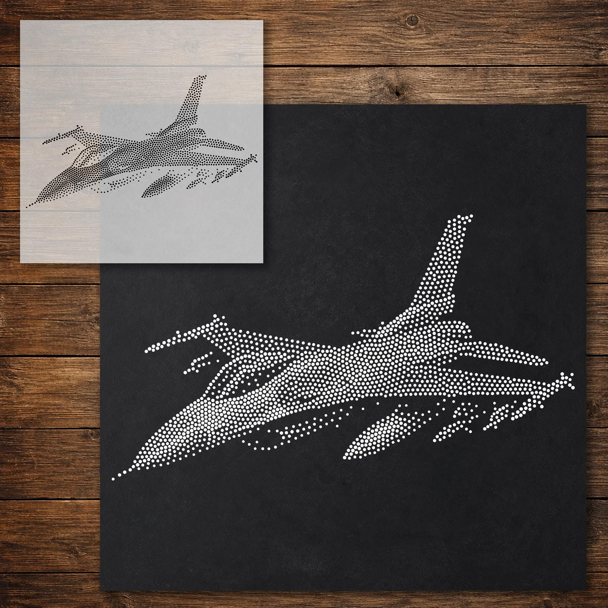 Fighter Jet reusable Mylar stencil